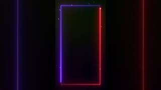 Glowing frame black screen | Neon light border | Frame template video background