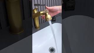 Golden Elegance for Your Bathroom — 360° Multi-Mode Smart Faucet