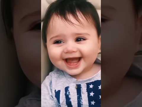 monkey 🐒 & cute baby 🐥 laughing video #funnyvideo #comedy #monkey  #cutebaby #shorts #laugh