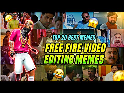 FREE FIRE VIDEO EDITING USING MEMES PACK || TOP 20 BEST TRENDING MEMES PACK || ONLYONETAP FF LIVE ❤️