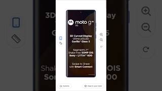 Motorola G85 5g smartphone cobalt blue color 360 full body model view front top bottom back side