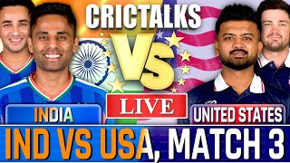 🔴 Live: IND vs USA, World Cup, Cricket Live Score Commentary, Live Match Today, 2nd Innings