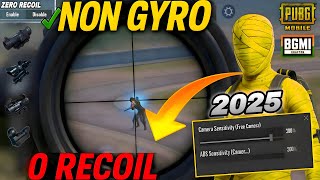 Non Gyro No Recoil sensitivity ✅❌ | Best NON GYRO SENSITIVITY SETTINGS BGMI / PUBG 🔥|| copy & used ✅