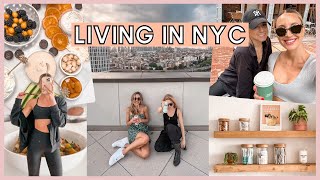 LIVING IN NYC: week in my life vlog ✨ healthy routine, influencer events, apt decor + hair tutorial!