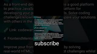 Websites to practice frontend skills | JavaScript project,css projects