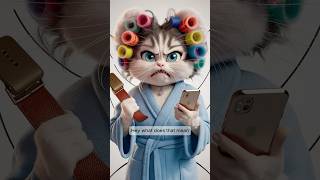 Chihuahua doesn't want to add MOM on social media #cat #funny #shorts