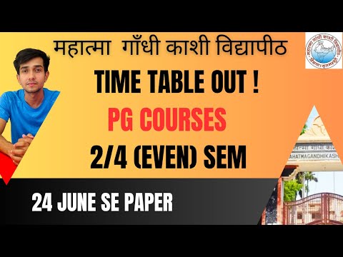 MGKVP TIME TABLE OUT | PG COURSES | MA MSC MCOM | 2/4 SEMESTER | PAPER DATE | SEMESTER EXAMS 2025 |