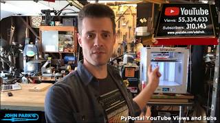JOHN PARK'S WORKSHOP LIVE 3/14/19 PyPortal YouTube Views and Subs @adafruit @johnedgarpark #adafruit