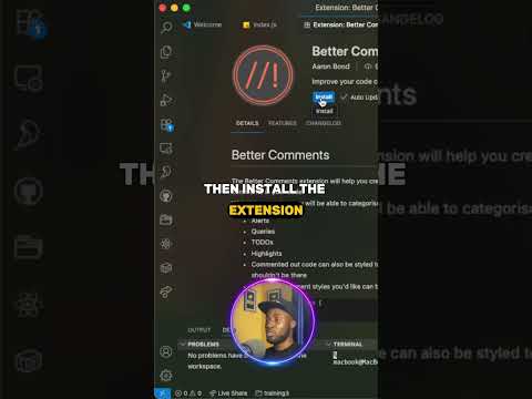 Make Your Code Comments Stand Out in VS Code! ! #short #shorts #shortsindia #webdevelopment #fyp
