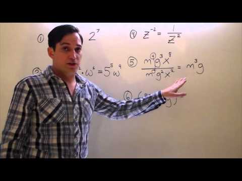 Laws or Properties of Exponent Examples 1