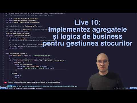 Live 10: Implementez agregatele și logica de business pentru gestiunea stocurilor