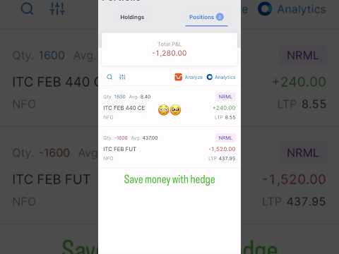 Hedge trading | option trading | low risk trading | save money #stockmarket #trading