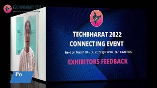 Ms. Poornima N from ProHarvest Seeds, Inc., delightfully sharing their experience @ TechBharat 2022!
