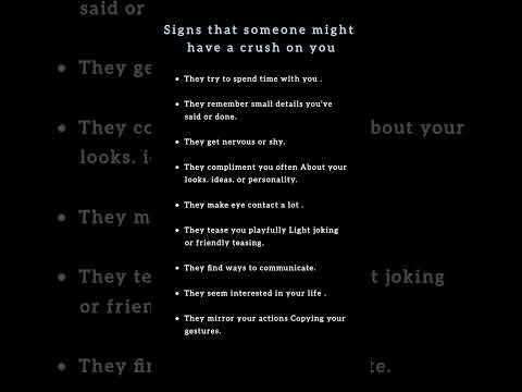 Signs that someone has a crush on you #love #shorts #ytshorts #crush #lovefacts #someone #look