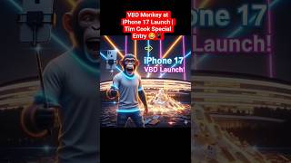 VBD Monkey at iPhone 17 Launch | Tim Cook Special Entry 😂📱 #viral #shortsviral
