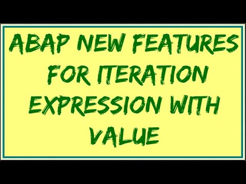 For Iteration in SAP ABAP HANA 7.51 | For Statement in SAP ABAP | For Operator in ABAP | For Syntax