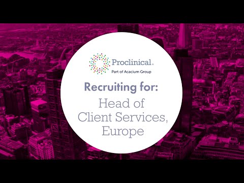 Proclinical - Recruiting for Head of Client Services, Europe