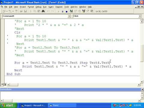 VB 6 [13] For Loop in Visual basic 6 [urdu /hindi]