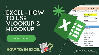 Excel - How to use VLOOKUP and HLOOKUP in Excel