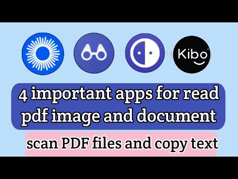 four important application for read your PDF files, images and document with TalkBack.