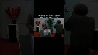 When a Backend Developer Tries Frontend! 😂 #CodingHumor #DeveloperLife #FrontendFails