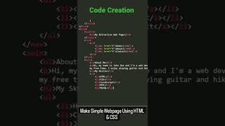 Make Simple Webpage Using HTML & CSS