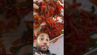 Reacting to Tajin-Seasoned Gummy Bears! 🍬🌶️ | #FoodReactions, #Taheen, #GummyBears