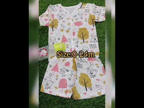 Pure muslin co-ordsets (0m to 24m) #summer #shorts #shortsfeed  #wholesale #manufacturer #cotton