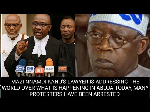 MAZI NNAMDI KANU'S LAWYER IS ADDRESSING THE WORLD OVER WHAT IS HAPPENING IN ABUJA TODAY, MANY PRO...