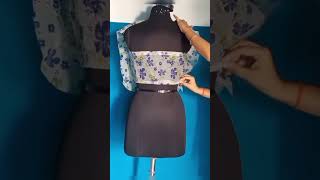 Part 2 frill cutting and back part draping tutorial top tutorial #topdesign #toptutorial #shorts