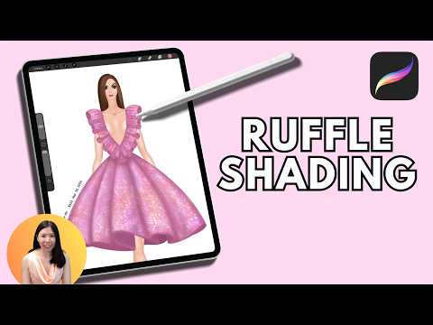 How to Shade Ruffles So They Don't Look Flat | Procreate Fashion Illustration Tutorial