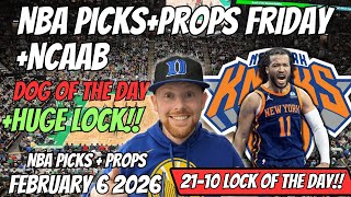 NBA Picks Today Friday 2/6/2026 | Free NBA Best Bets, Player Props, and Predictions
