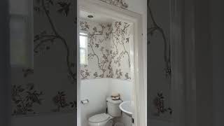 Obsessed with my cute lil half bathroom downstairs 🕊️🌸🍃 #bathroominspo #girly #interiordesign