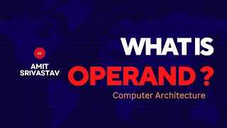 What is Operand || Computer Architecture  #operand #computerarchitecture #aslearninginstitute #bcs11