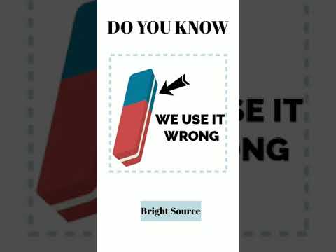 Do you know the real purpose of blue part in a pencil eraser #shorts #eraser #rubber