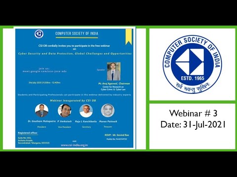 Cyber Security & Data Protection - Webinar 3 - 31July2021