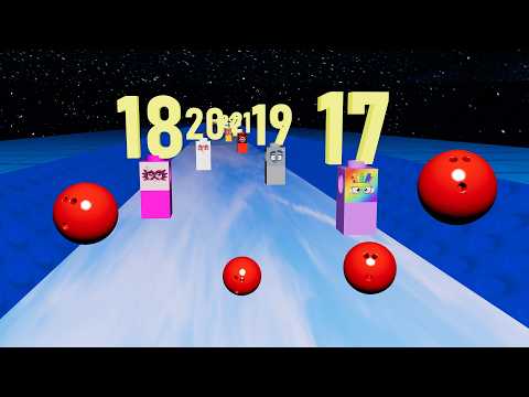 Numberblocks Lego Bowling Ball Space Adventure | Learn to Count Numbers 1 to 100
