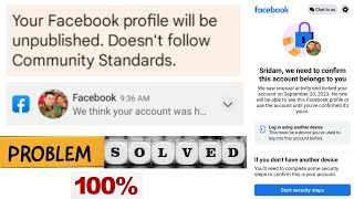 Your Facebook profile will be unpublished - Your Facebook account got hacked