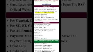 BSF recruiment 2025 | #new vacancy 2025| rojgar updates # shorts