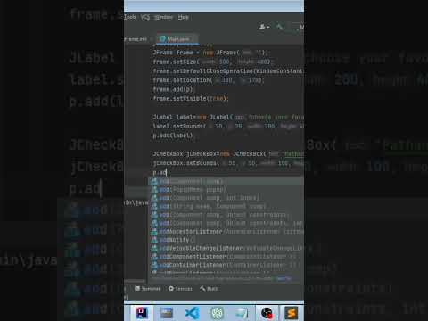 How To Create JCheckbox in java using Swing library |#java#viral#viralshort @Error_programming