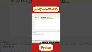 My First Program in Python! Print Hello World! CodesByAshik #shorts #python #pythonprogramming