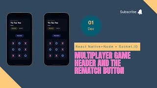React Native UI Components for a Multiplayer Game Header & Rematch Button