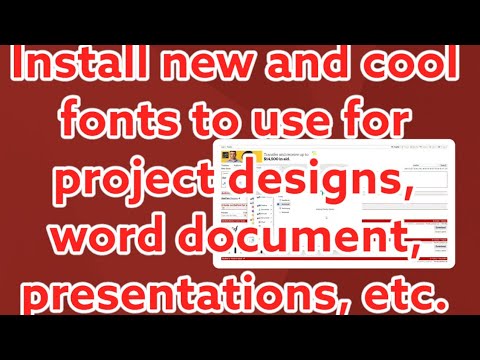 Download and install cute and cool fonts in your PC | Project designs, Word Doc, Presentation, etc.👌