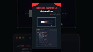 Order confirm animation | CSS animation | Order animation #css #css3 #cssanimation