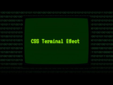 How to create an old school Terminal Effect in CSS and HTML | Tutorial