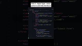Mastering HTML Email Input: Pattern & Title Attributes! #htmlform #codewithmayur