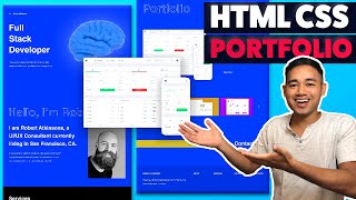Responsive HTML CSS Portfolio Website using Flexbox and Grid
