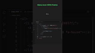 Menu icons with frame using CSS #codeinvent