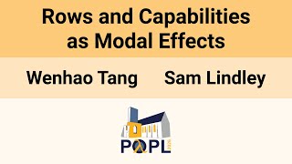 [POPL'26] Rows and Capabilities as Modal Effects