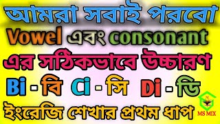 Learn Bi ci di | Blend Consonant And Vowel | Vowels Pronunciation In English | Vowel Er Uchharan